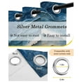 thumbnail image 6 of Blue Beach Coastal Blackout Curtains 54 Inches Long for Bedroom, Nautical Seaside Ocean Beige Thermal Insulated Room Darkening Black Out Window Curtain Panels Grommet Drapes for Living Room, 6 of 8