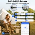 thumbnail image 3 of Smart Door Lock,Blacksmith 5 in 1 Smart Door Handle with Built-in WiFi Gateway and Fingerprint,App,Password,Key,Card Unlock,Smart Lock for Door,Black, 3 of 7