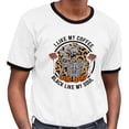 thumbnail image 2 of Coffee Black Like My Soul Ringer Tee Shirt Unisex Large White/Black, 2 of 5