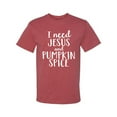 thumbnail image 2 of Wild Bobby, I Need Jesus & Pumpkin Spice Inspirational/Christian Men Graphic Tee, Vintage Heather Red, X-Large, 2 of 6