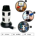 thumbnail image 2 of Bell + Howell Spin Power Surge Protector Charging Station – 4 Outlets, 6 USB Ports, 7ft Retractable Cord, Built-in Phone Holder, 2 of 5
