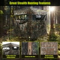 thumbnail image 2 of Skyhot 360° See Through Ground Hunting Blind for 2-3 Persons,300D Pop Up Resilient Portable Tent with Swing Door and Carrying Bag for Deer Turkey, 2 of 7