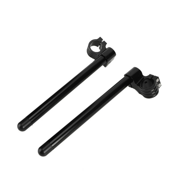 Manillar universal para motocicleta, mango de aluminio de separación modificado, color negro (43MM), 2 uds.