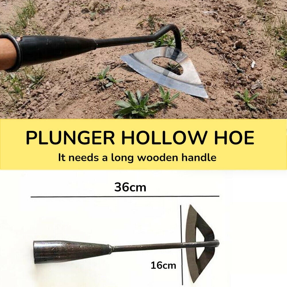 Pacoco Garden Hoe Tool All-Steel Hardened Hollow Hoe for Weeding Long Handle Garden Weeding Tools Hoe Garden Tool Durable and effectable Hand Tools Easy Weeding and Soil Loosening