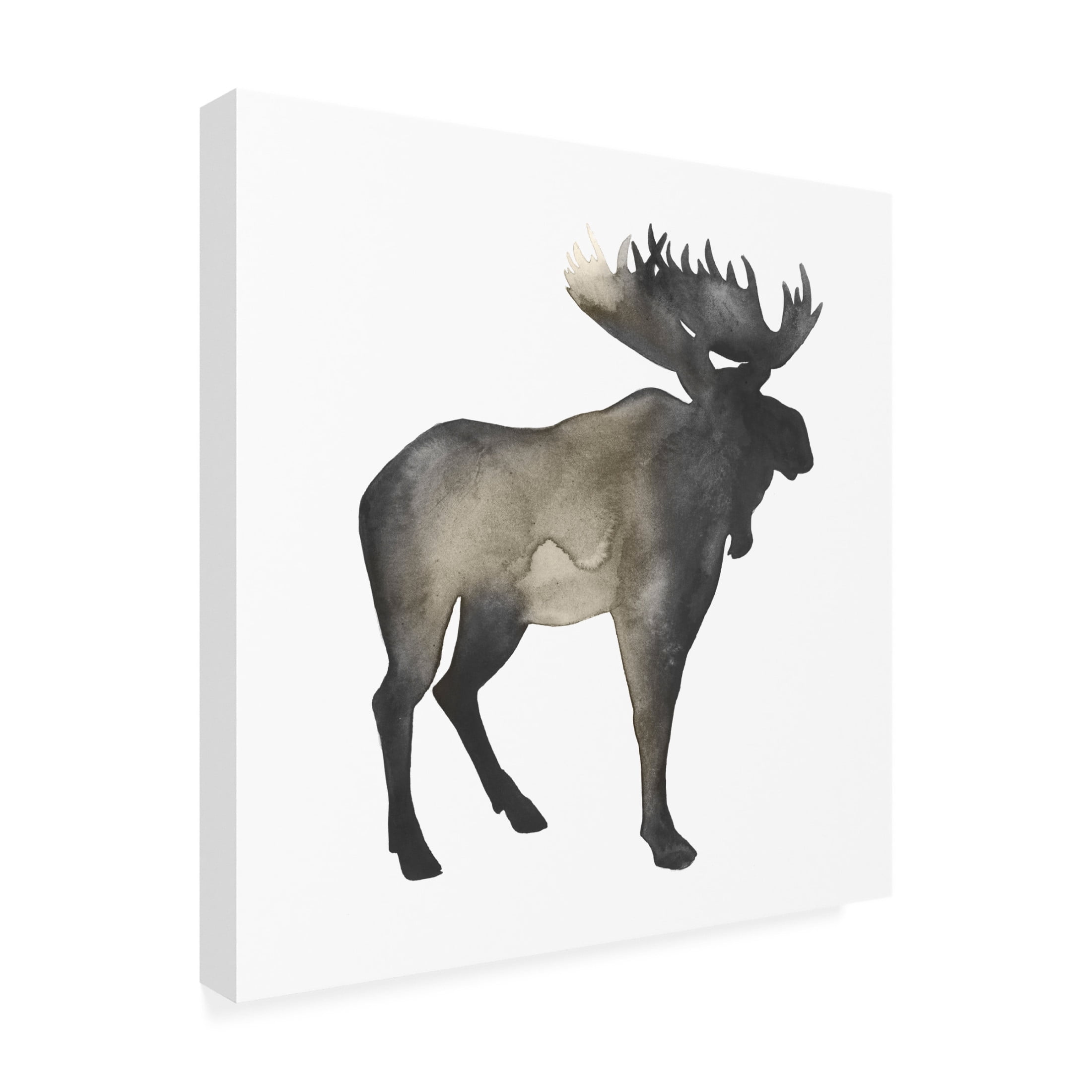 Canvas Wall Art - Grace Popp 'Sepia Animal Silhouette III' Wall Art for Living Room, Bedroom, or Office Décor by Trademark Fine Art - 35 x 35 Inches
