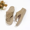thumbnail image 5 of Pandaie Orthopedic Sandals for Women 2026 Dressy Casual Summer Arch Support Flip Flops Comfortable Beach Vacation Slip on Slides Khaki Size 9.5, 5 of 9
