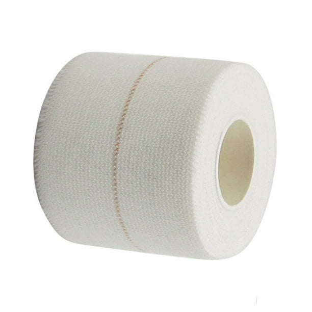 Yuarrent Cinta de palo de Hockey sobre hielo profesional alta elasticidad cohesivo Flexible vendaje cubierta de tela envuelve murciélagos de fuerte Boxeo Blanco 2.5 cm x 4.5 m Yuarrent OD027549-04