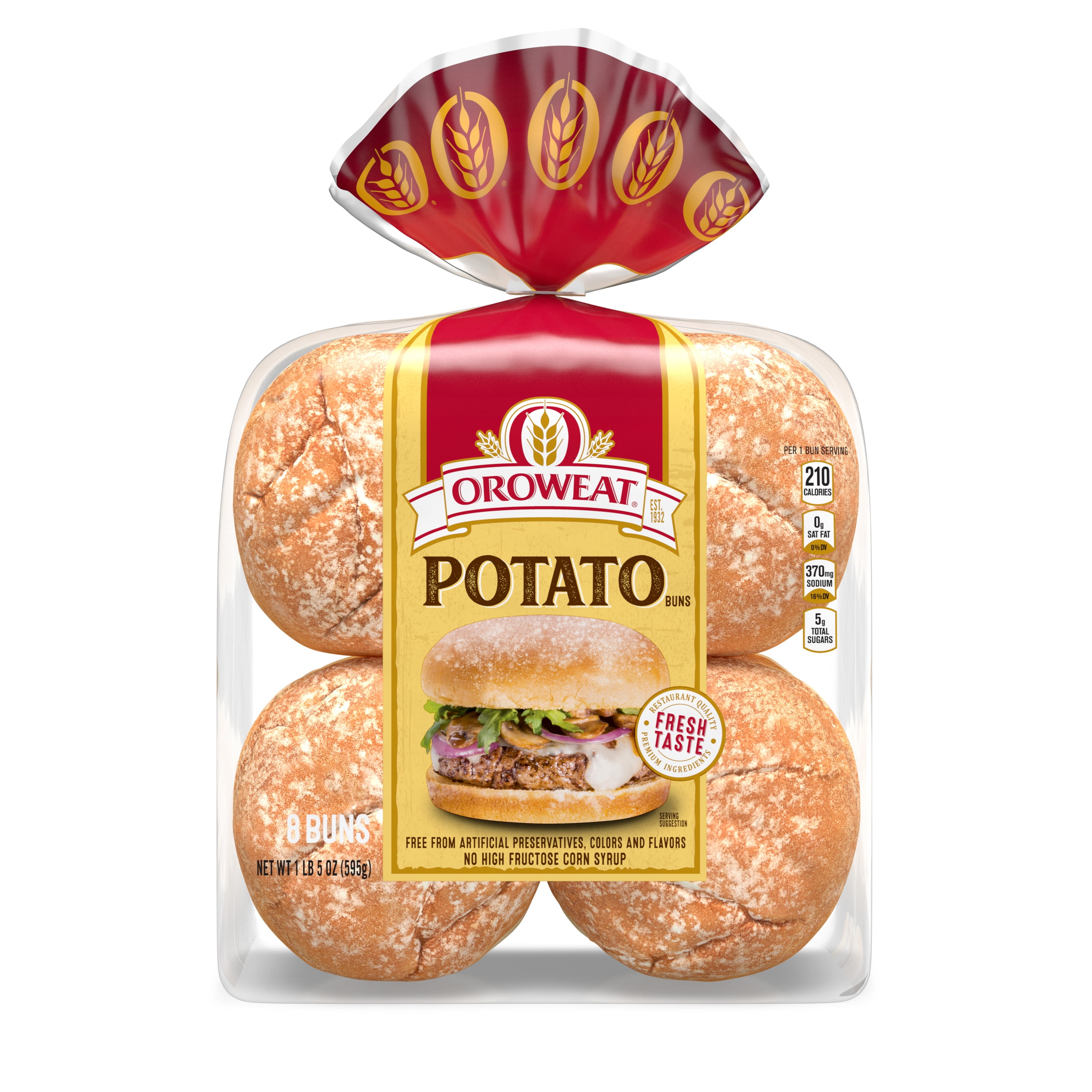 Oroweat Potato Sandwich Buns, 8 count