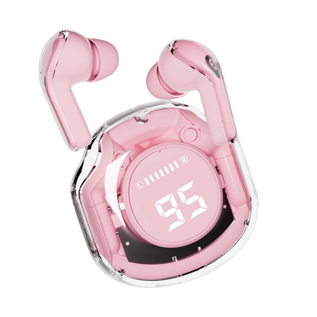 Auriculares inalámbricos Bluetooth 5.3 Auriculares con pantalla LED de potencia Mini Crystal Auriculares intrauditivos