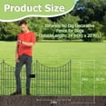 thumbnail image 2 of Panels Garden Fence Dog Fence Outdoor For Yard in H x .ft L Rustproof Metal Fencing with Ground Stakes | No Dig Animal Proof Containment for Pets/Rabbits | Durable Patio Security, 2 of 6