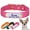 Hot Pink, variant on Didog Personalized Dog Cat Leather Collar Pet Puppy Name Number Print for Small Dogs
