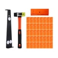 thumbnail image 1 of Juego de instalación de 43 pisos laminados de madera con espaciadores y mazo de doble cara Bloque naranja, 1 of 9