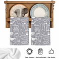 thumbnail image 5 of Grey Kitchenware Kitchen Towels Set of 1, Modern Funny Cook Tools Spoons Forks Absorbent Dish Towels for Kitchen, Microfiber Hand Towel, Quick Drying Tea Towel for Cleaning Decorative Dishcloths, 5 of 7