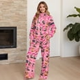 thumbnail image 4 of Xixirimido Dachshunds Hearts Love Pink Print Lounge Sets for Women Sweatsuits 2 Piece Fall Winter Fashion Outfits Long Sleeve Sweatshirt Wide Leg Sweatpants Tracksuit for Valentine's Day, X-Small, 4 of 7