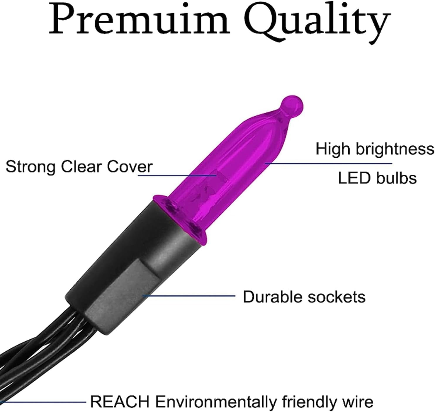 50 LED Outdoor Halloween Lights, 16 FT Mini String Light with 8 Modes, Waterproof Battery Operated Tree Lights for Indoor Outdoor Patio Garden Party Wedding Decoration, Orange & Purple