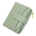 thumbnail image 6 of JVBTVB Women's Compact Genuine Leather Wallet Small Credit Card Holder Clutch Purse with Zipper Snap Closure Lightweight, 6 of 9