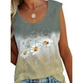 thumbnail image 3 of Enwejyy Women Summer Round Neck Sleeveless Printed Casual T-Shirts Blouse Tops, 3 of 5