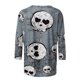 thumbnail image 5 of Moda mujer camiseta estampada de longitud media 3/4 mangas blusa cuello redondo casual tops Fridja  czfsfas3010, 5 of 5