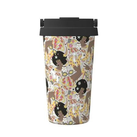 

Hirioo Groovy Disco for Coffee Travel Mug Insulated Coffee Mug with Lid