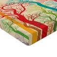 thumbnail image 2 of Ambesonne Autumn Fitted Sheet, Colorful Abstract Trees, Full Size, Multicolor, 2 of 3