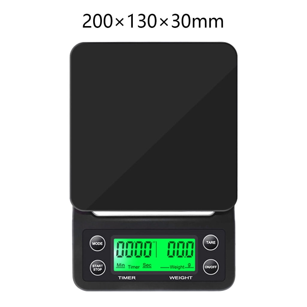Digital Coffee Scale for Kitchen, Electronic Timing Scale 5000g/0.1g, Mini Baking Scale with LCD Backlight