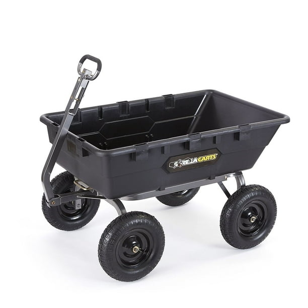 Gorilla Carts GOR1016 1500lb. Super HeavyDuty Poly Dump Cart, 16