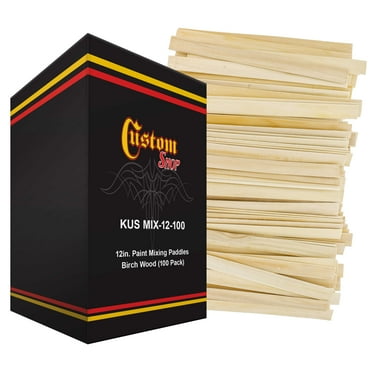 Craft Paint 12" Inch Wood Stirrers Mix Epoxy resin Paint Mixing - 100 Sticks