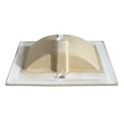 WONLINE 24 Vanity Top Integrated Sink Bowl White Ceramic + Faucet & Drain Bathroom Sink