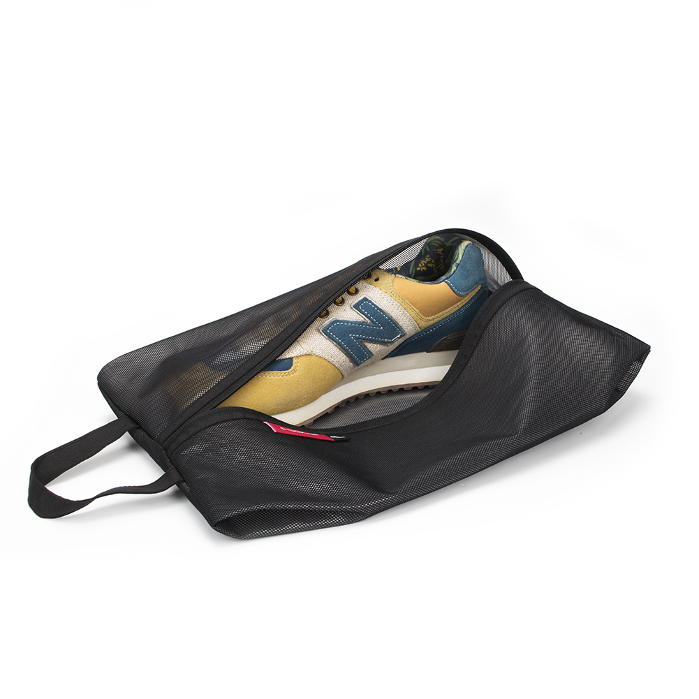 pack all Water Resistant Travel Shoe Bags,Storage Organizer Pouch with Zipper(Black) - image 3 of 7