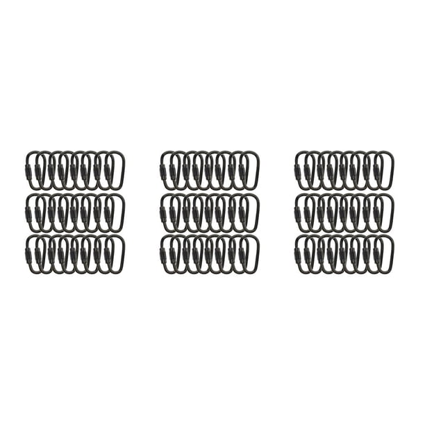 Llavero Mini Ganchos Mosquetones Inteprter 24 Piezas D anillo bloqueo Negro Type1 NO1