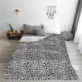 thumbnail image 5 of Honeii Black Leopard Print Fleece Blanket - Throw Blanket for Bed, Sofa, Couch, Camping, and Travel , Microplush Ultra Soft Warm Blanket-40"x30", 5 of 7