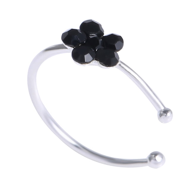 Heliisoer Raccords en Cuivre Bijoux Perçage Plaqué Argent en Forme de C