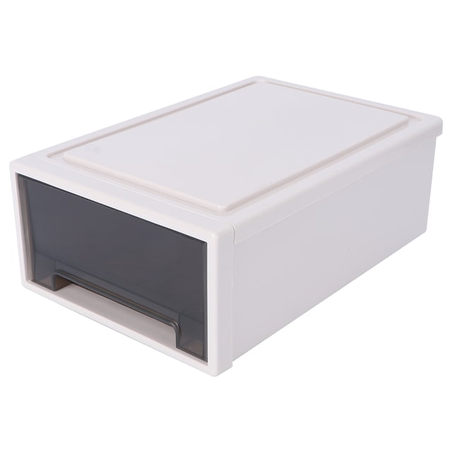 1 caja de almacenamiento de plástico transparente tipo cajón para armario.