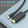 thumbnail image 2 of USB C to HDMI Cable 6ft, USB C Male to HDMI Male Cable for Home Office, USB 3.1 Type C to HDMI Cord [Thunderbolt 3/4] for MacBook Pro, iPhone 15, Chromebook, Surface Pro, etc, 2 of 9