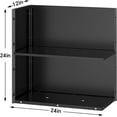 thumbnail image 5 of Galvanized Steel Tall Planter – 24x12x24in with Removable Insert Shelf | All-Weather Rectangular Metal Planter Box for Porch, Garden, Patio | Indoor & Outdoor Use | Black, 5 of 9