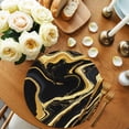 thumbnail image 2 of Black Gold Marble Round Placemats Set of 8 for Dinning Tables,Heat-proof Braided Table Mats 13 Inch,Modern Geometric Textured Washable Place Mat for Kitchen Restaurant Party Decor Table Setting, 2 of 9