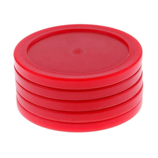 5 Pcs Palets de Remplacement 62mm pour Tables de Hockey sur Air Taille Complète Rouge