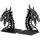thumbnail image 1 of Sujetalibros metálicos para estanterías, modernos, decorativos, resistentes, para libros de estudio., 1 of 9