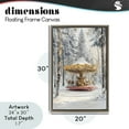 thumbnail image 3 of Winter Wonderland Carousel Brown Framed Floater Canvas Wall Art, design by Petal Prints Design, 3 of 10