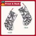 thumbnail image 2 of Lsque Monochrome Botanical Illustration Pattern 18 Inch Christmas Stockings, Festive Holiday Stocking for Christmas Decorations Holiday Decor, 2 of 7