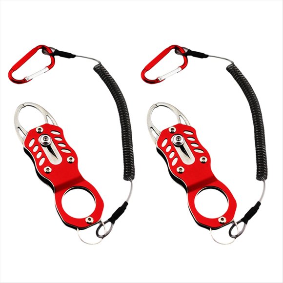 Mini Controlador de Peces de Acero Inoxidable, Extractor de Anzuelos, Abrazadera para Peces, Señuelo Portátil, Herramienta de Pesca para Control de Peces, Rojo