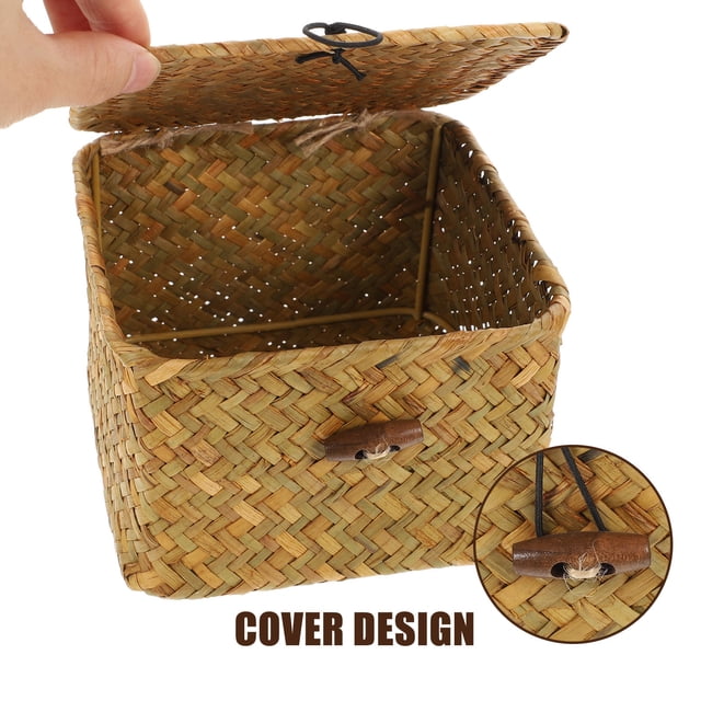 Luxshiny Caja Tejida Con Retro Para Almacenamiento Múltiple Y Regalo Especial