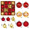 thumbnail image 3 of 44 bolas navideñas de plástico, irrompibles, reutilizables, con lazo para colgar, de 3 a 6 cm, para decoración de árboles de Navidad, 3 of 5
