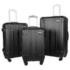 Travelers Club Voyager 3 pc. Expandable ABS 8-Wheel Spinner Rolling Upright Set - Black