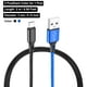 thumbnail image 2 of Cable de carga para controlador de 2 piezas, cable USB A a Micro USB de 6 pies, cable USB Micro USB, cable de carga, cable de carga rápida, cordón de cargador de teléfono, azul/negro, 2 of 6