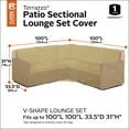 thumbnail image 2 of Classic Accessories Terrazzo Water-Resistant 100 Inch Patio V-Shaped Sectional Lounge Set Cover, 2 of 9