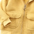 thumbnail image 4 of Cethrio Girls Fleece Jackets, Warm Zip up Hooded Long Sleeve Winter Outerwear Yellow Size 5-6T, 4 of 4