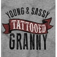 thumbnail image 2 of Sassy Tattooed Granny Funny Grandma Women Plus Size Long Sleeve Graphic Tee Brisco Brands 2X, 2 of 5