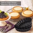 thumbnail image 5 of Gutsdoor Mini Tart Pan 4 Inch with Removable Bottom Quiche Pan Nonstick Round Quiche Pie Pan Set of 6, 5 of 7
