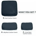 thumbnail image 4 of Outsunny 14Pcs Outdoor Cushion Covers, Dark Blue, 4 of 10